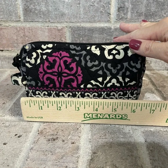 Vera Bradley Black and Pink Cosmetic Bag - Picture 4 of 8